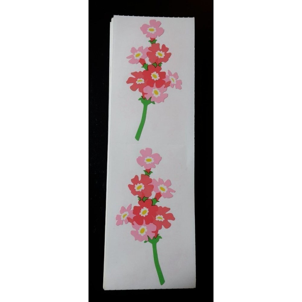 VTG Mrs. Grossman's Stickers Large Flowers Floral Pink Spring Phlox Scrapbooking